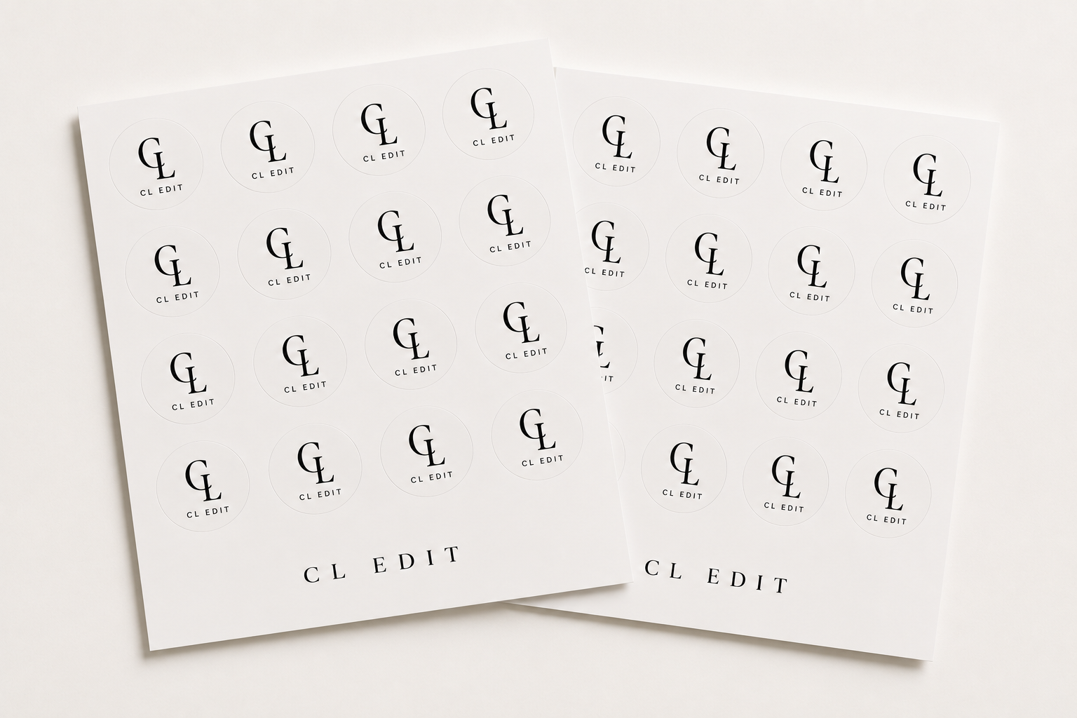 Custom Logo Sticker Sheets